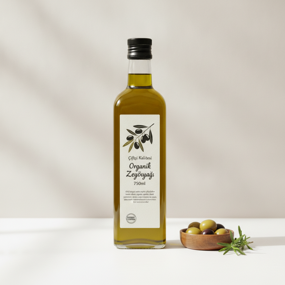 Çiftçi Kalitesi Organik Zeytinyağı 750ml