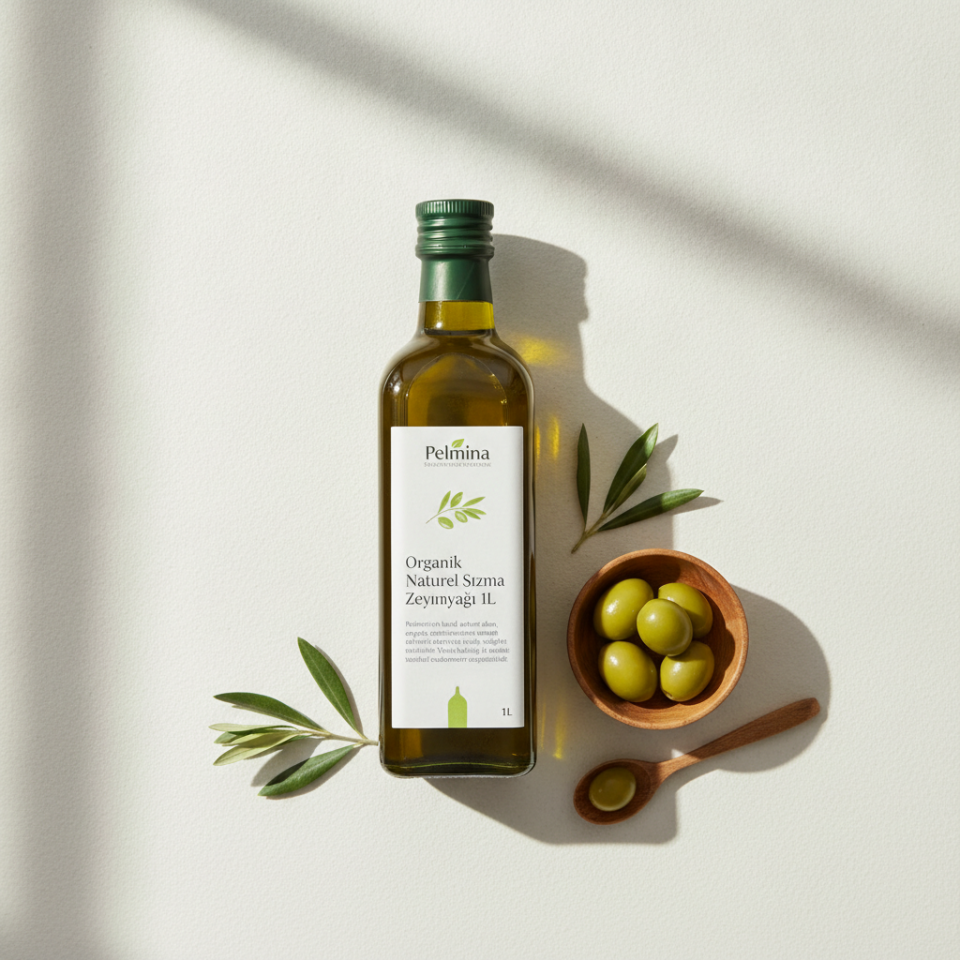 Pelmina Organik Naturel Sızma Zeytinyağı 1L